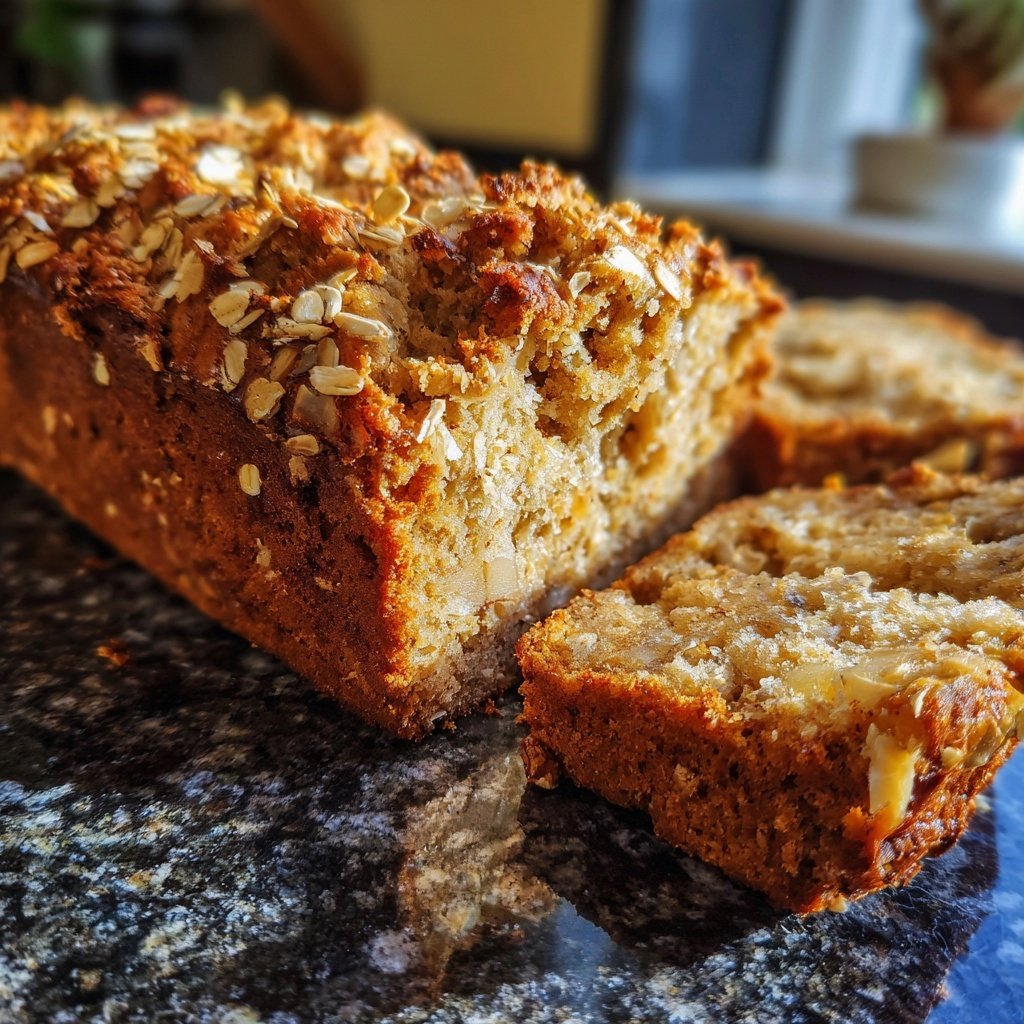 Healthy Banana Bread with Oats Recipe