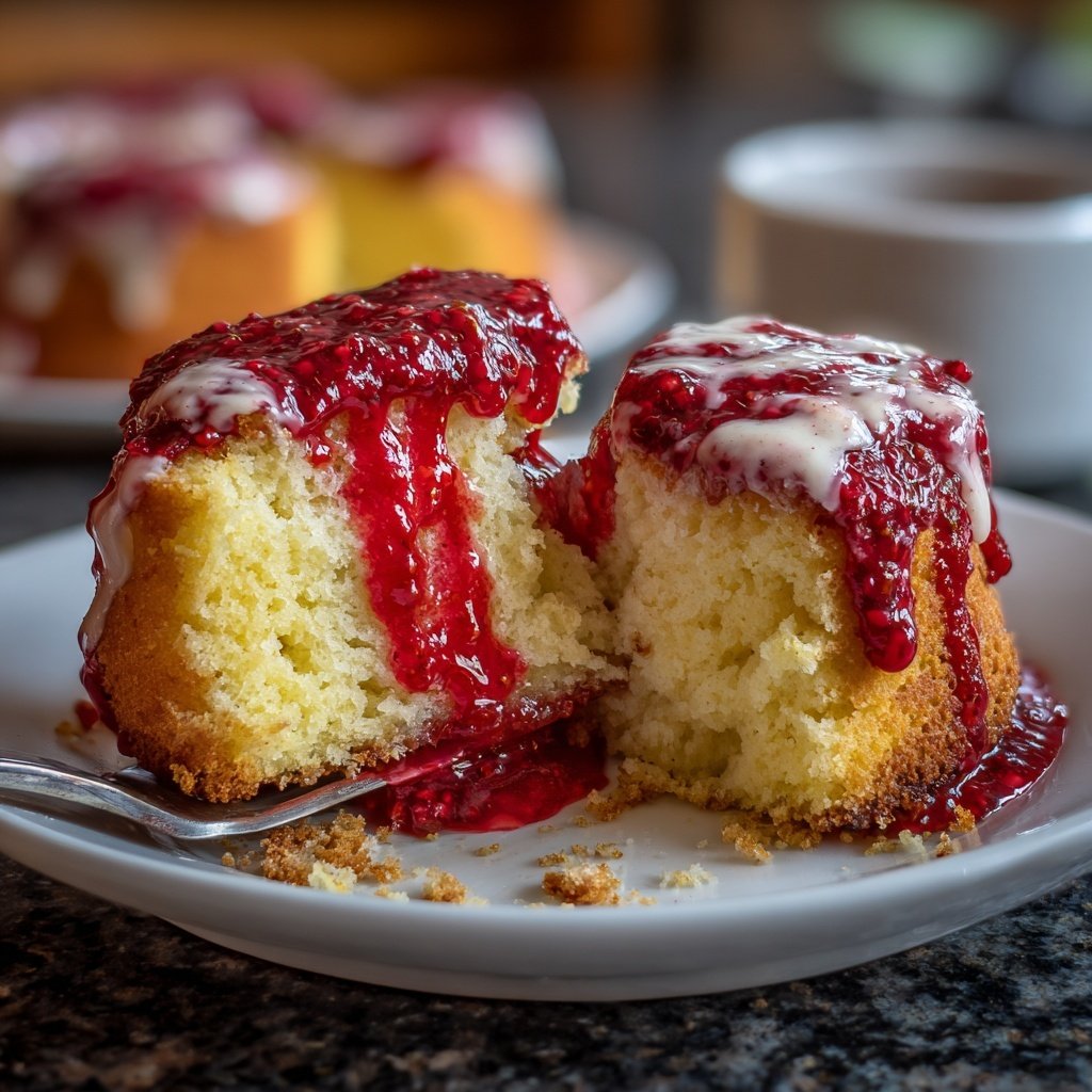 Mini Heart Cake with Raspberry Cream