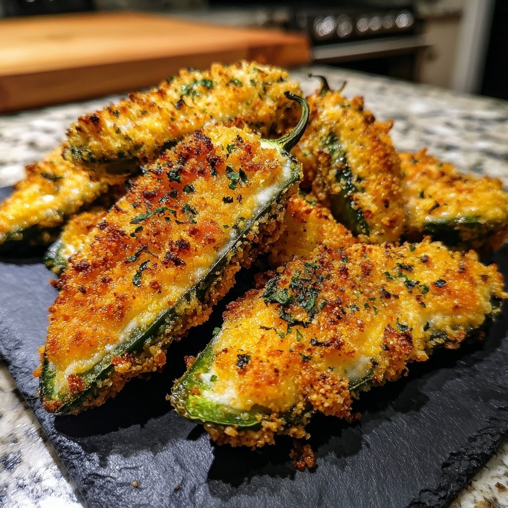 Jalapeno Poppers with Herb Breadcrumbs