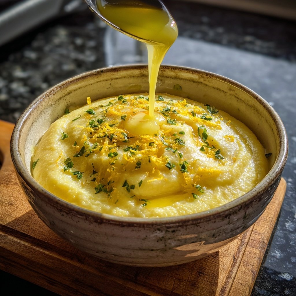 Romantic Creamy Lemon Polenta
