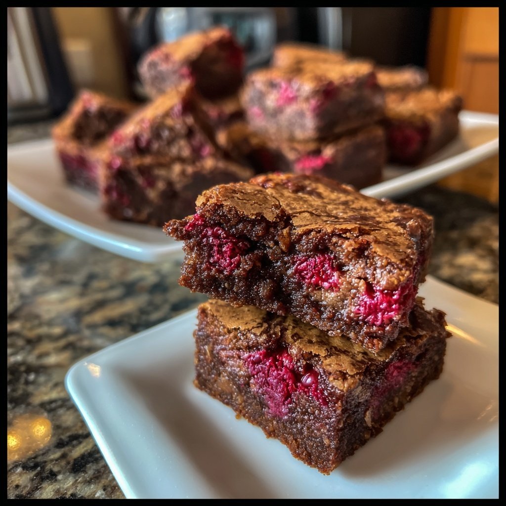 Brownies with Raspberry Swirl