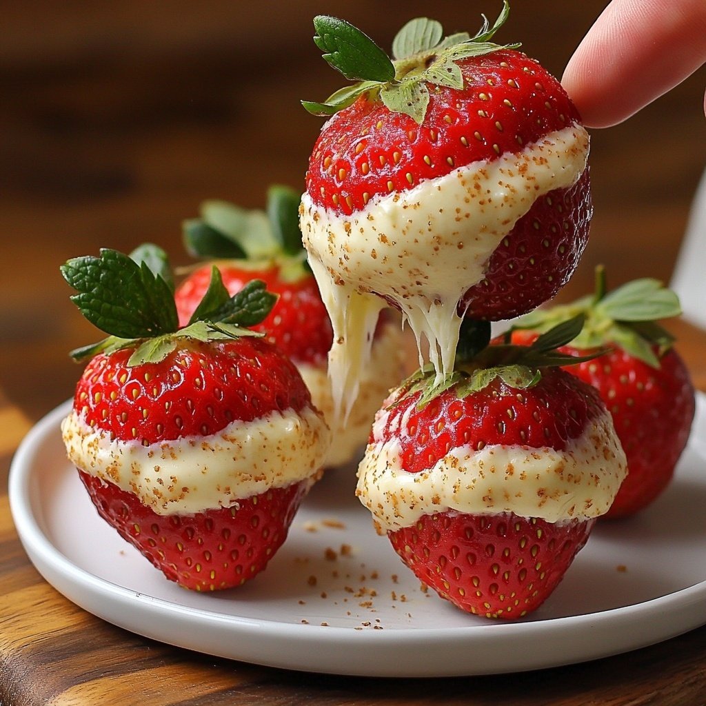Cheesecake Stuffed Strawberries