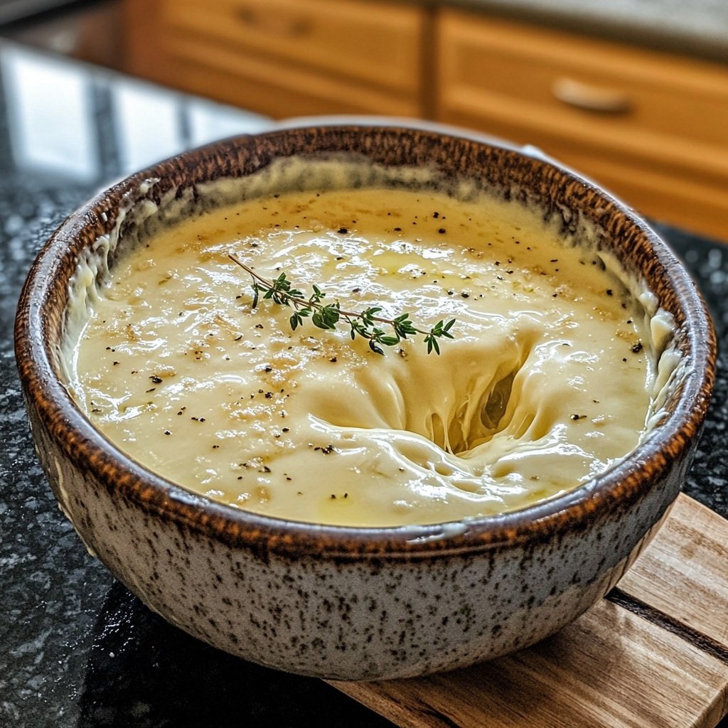 Fondue with White Wine and Thyme
