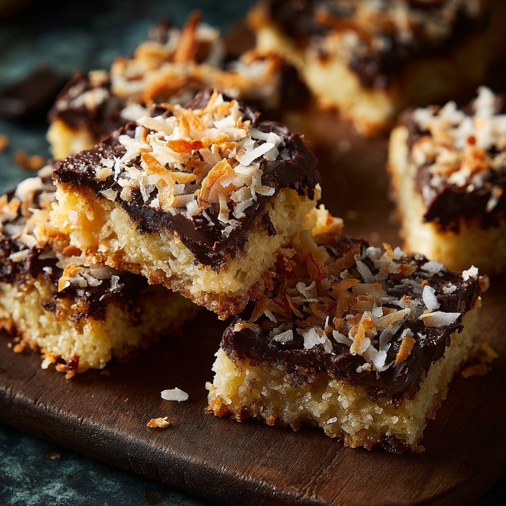 Chocolate Almond Coconut Squares