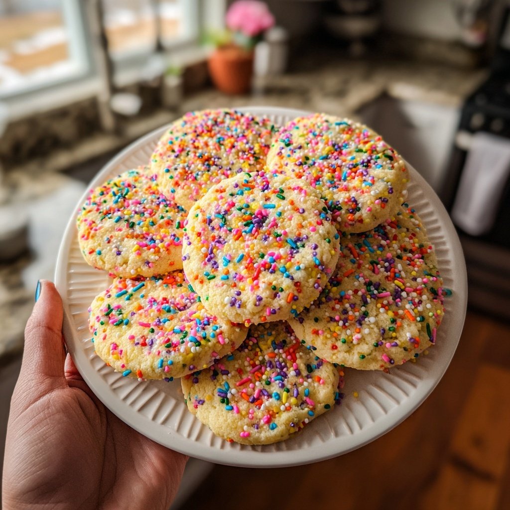 Spring Confetti Sugar Cookies
