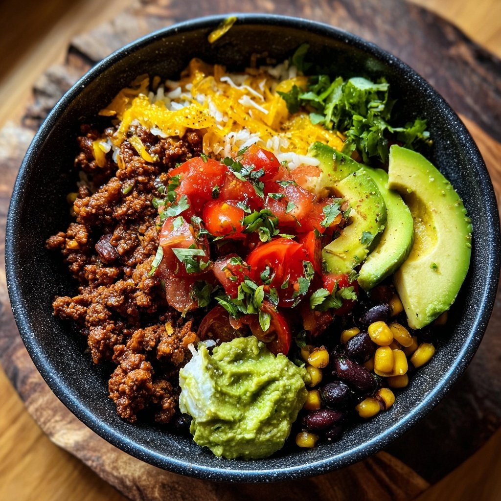 High Protein Beef Burrito Bowl