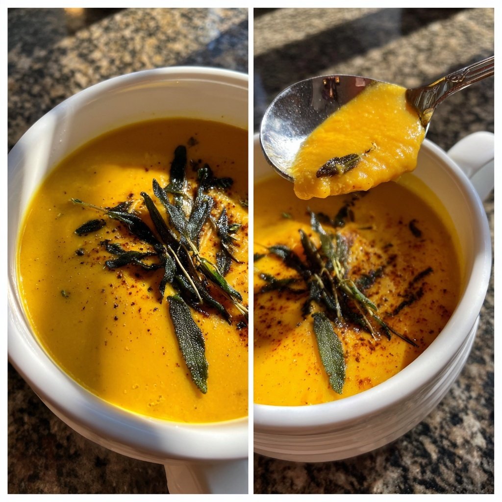 Creamy Squash Soup with Sage