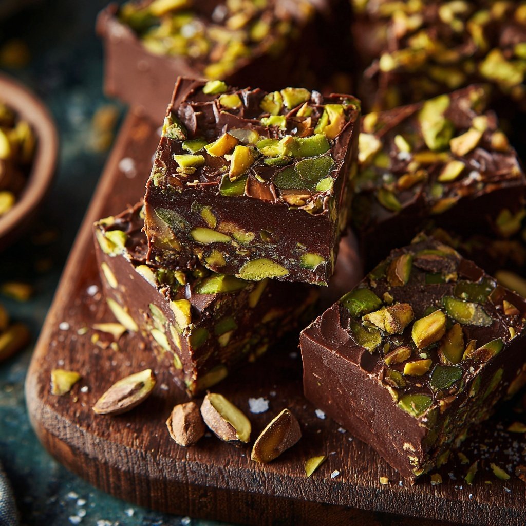 Chocolate Pistachio Fudge