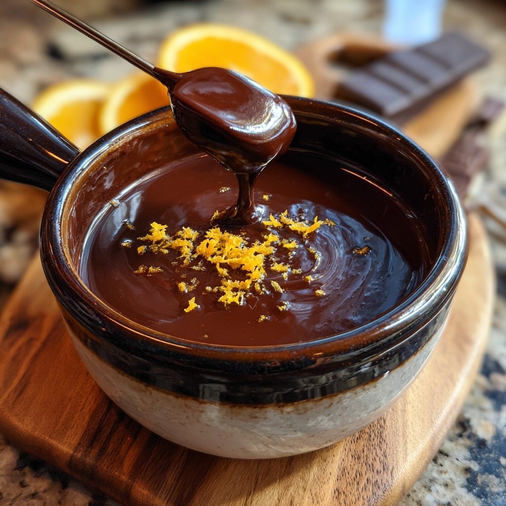 Fondue with Dark Chocolate and Orange