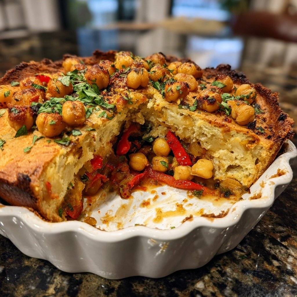 Healthy Dinner Mediterranean Chickpea Bake