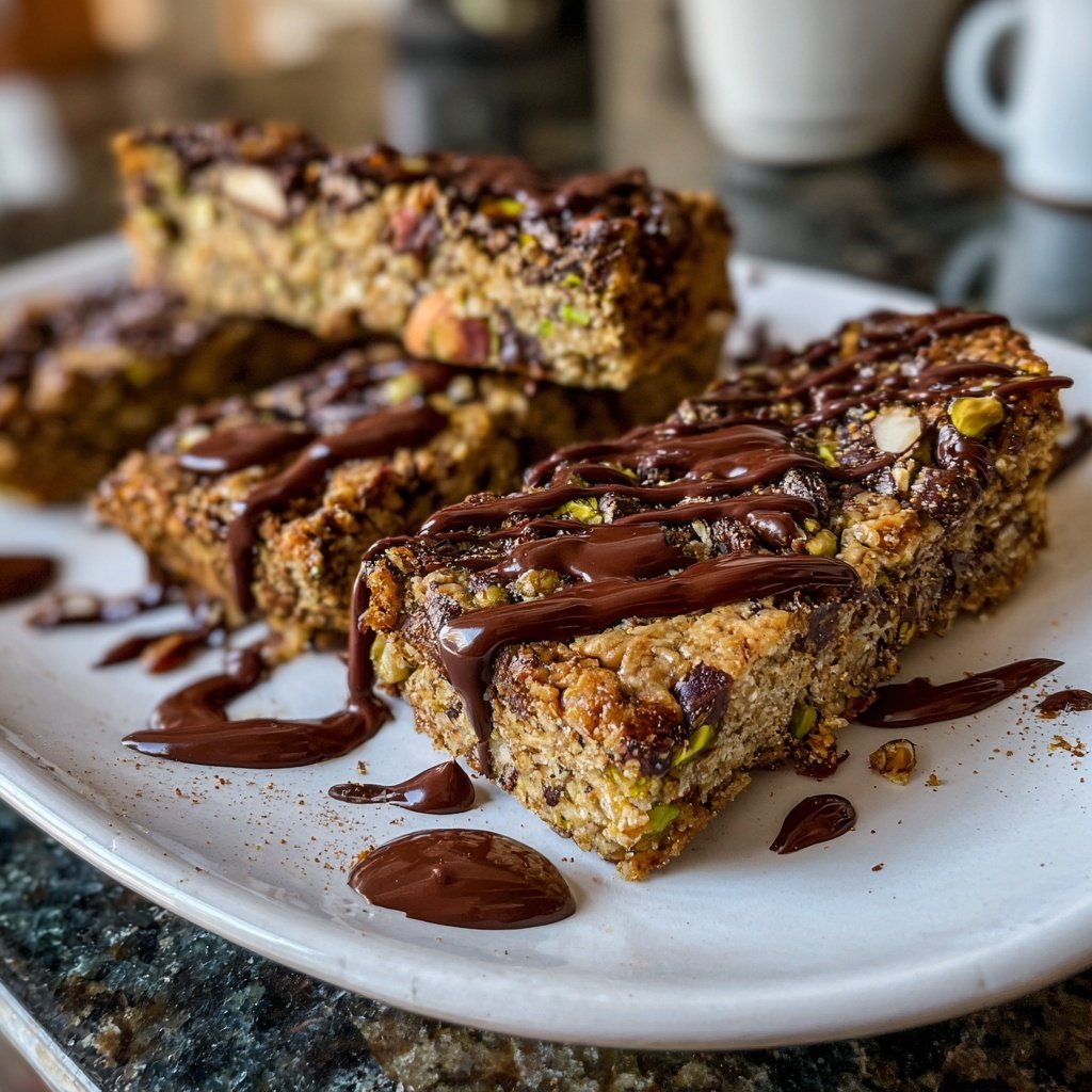 Chocolate Pistachio Almond Bars
